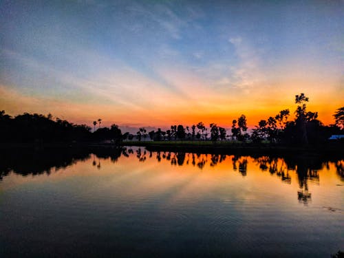 Gratis lagerfoto af flot natur, refleksion, solnedgang