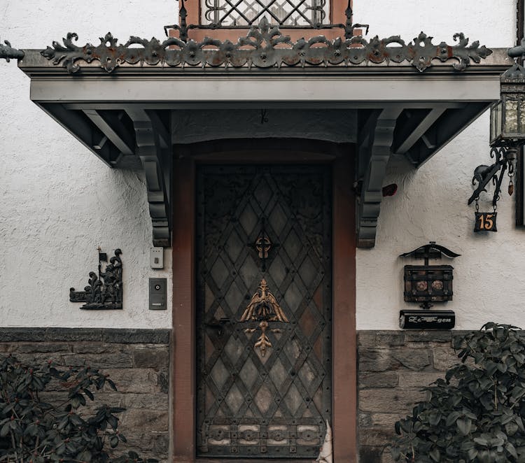 Front Door Under A Canopy