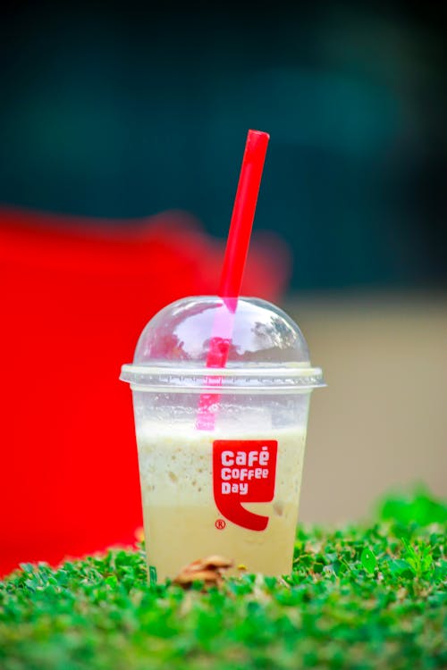 Milkshake Cup With Straw Black - Free Download Images High Quality