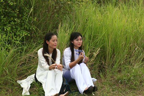 Gratis Immagine gratuita di Asiatico, donne, erba verde Foto a disposizione