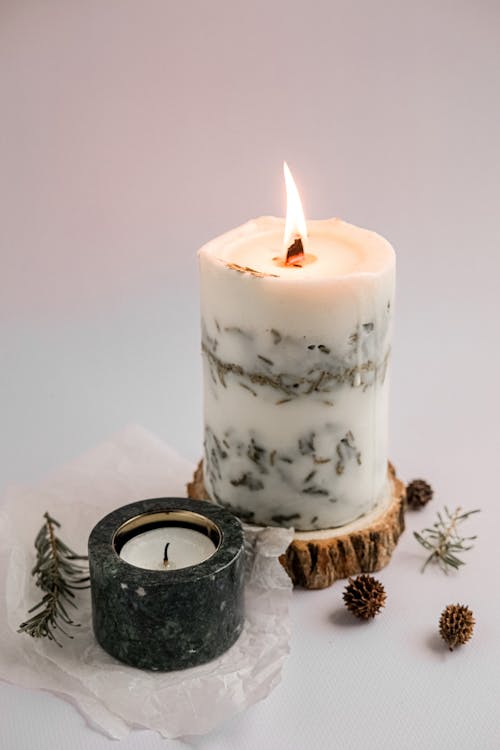 Free Still Life with Scented Candles Stock Photo