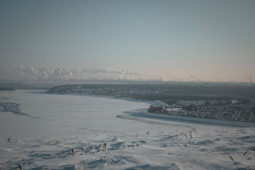 ドローン撮影, 冬, 空中写真の無料の写真素材