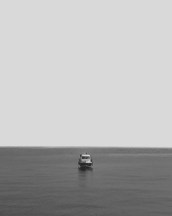 Free stock photo of black and white, black and white background, boat