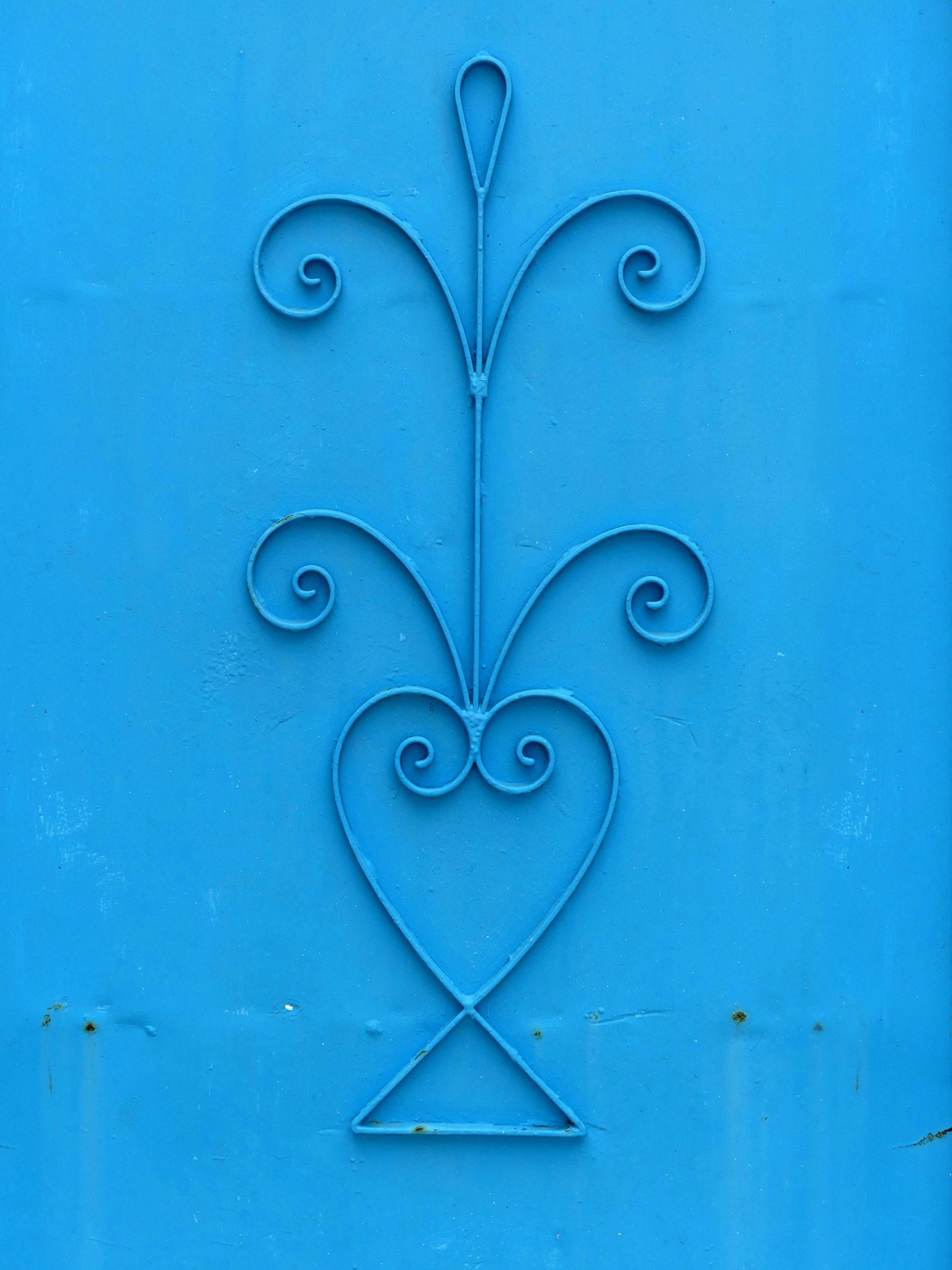 Blue Metal Heart Shaped Wall Decor · Free Stock Photo