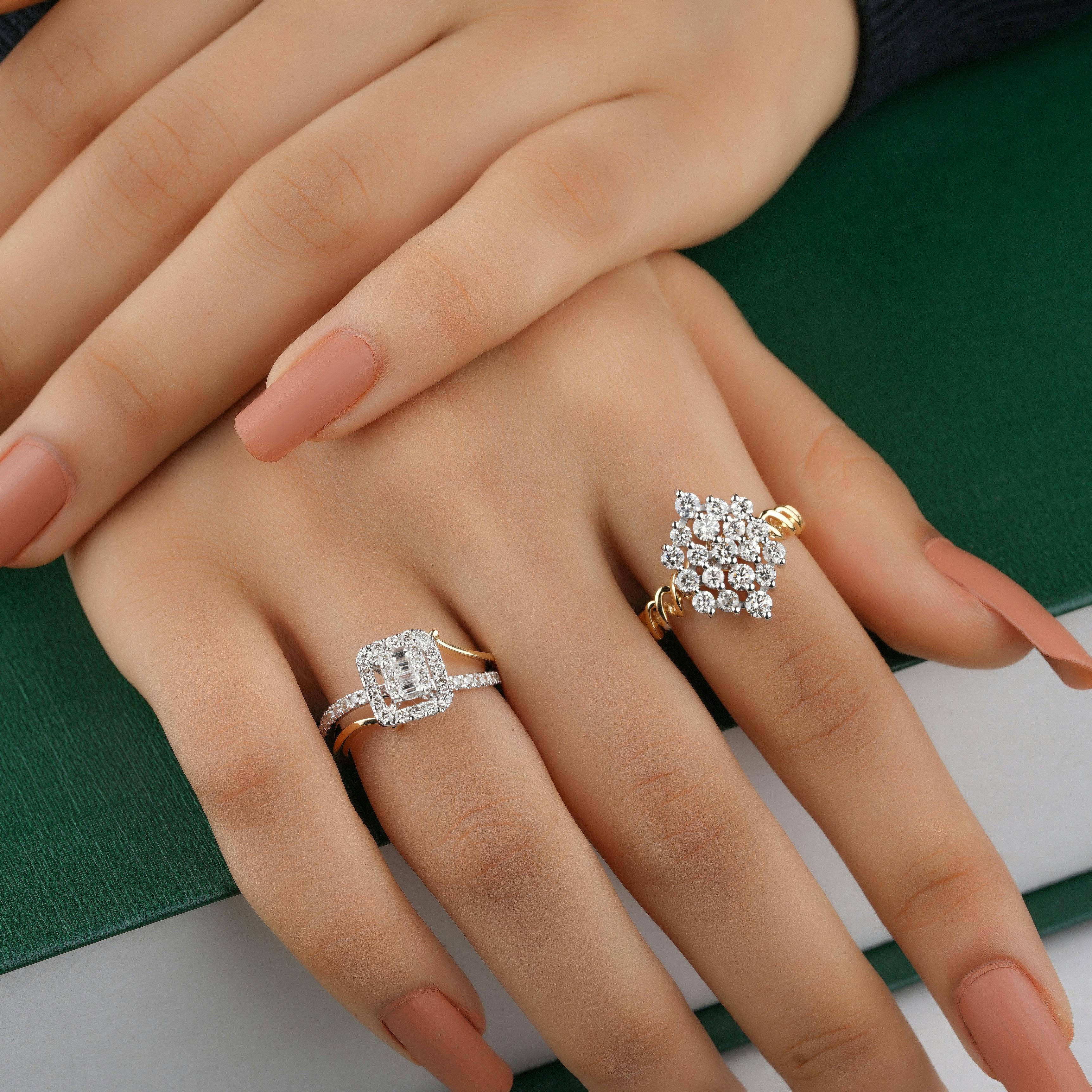 Person wearing diamond rings free stock photo