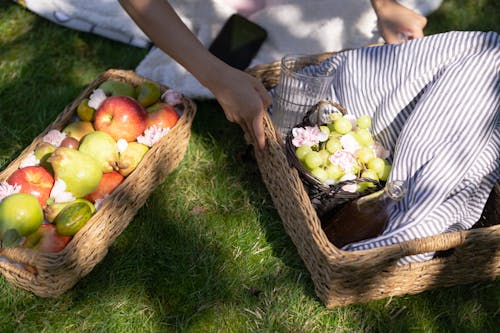 Foto d'estoc gratuïta de cistelles, fruites, menjar