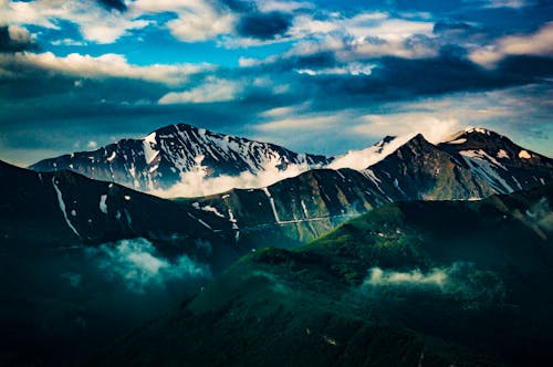 Free stock photo of cloudy mountain, mountain, mountains nature