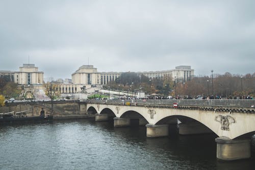 White Concrete Bridge over River