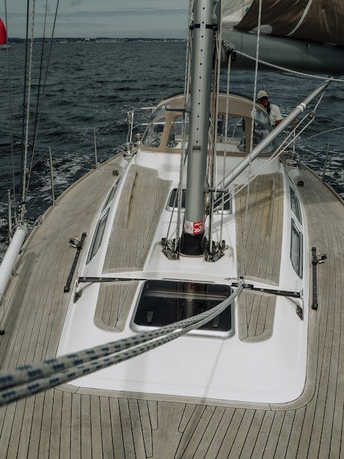 White and Brown Yacht on Sea