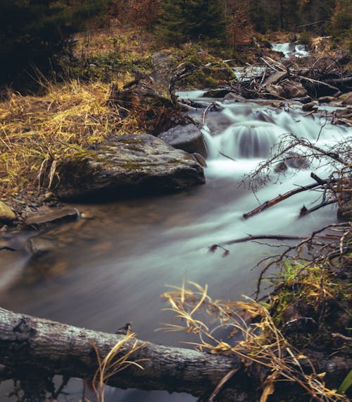 Cascading Water on River