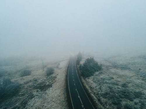 Road in Countryside in Fog