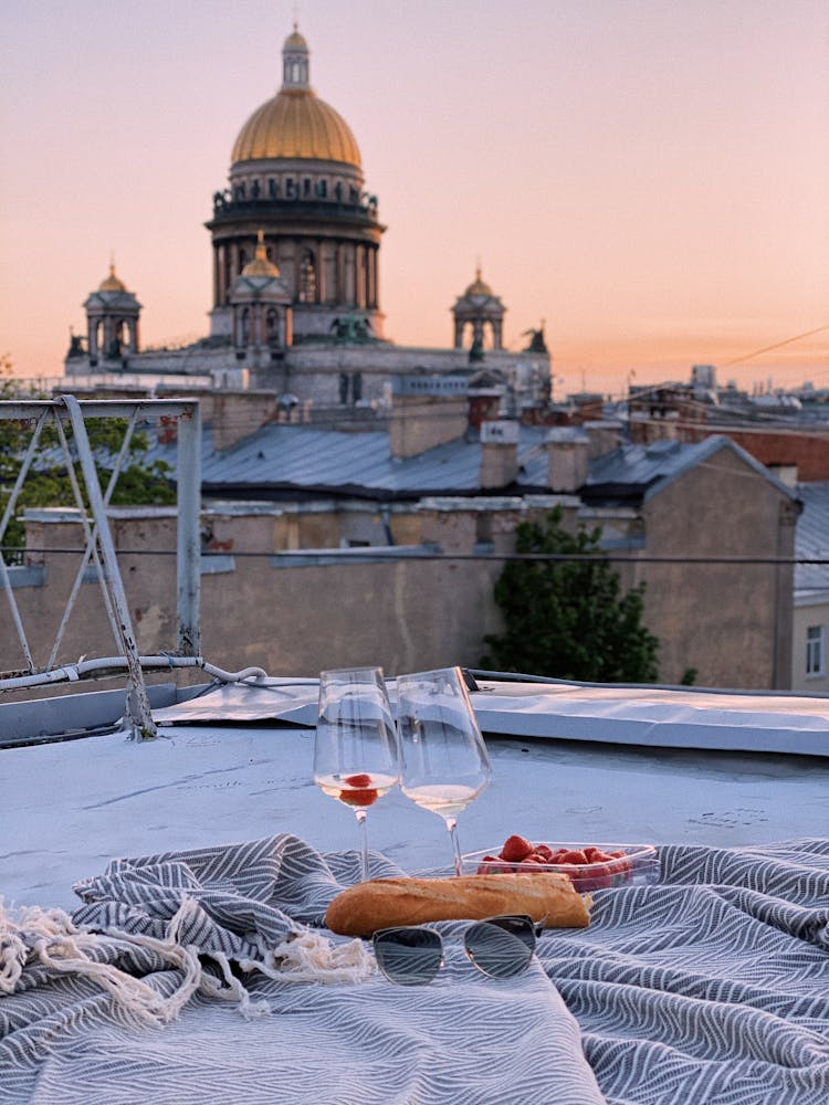 Romantic Picnic On Rooftop