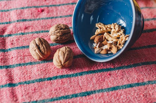 Free Three Brown Nuts  Stock Photo