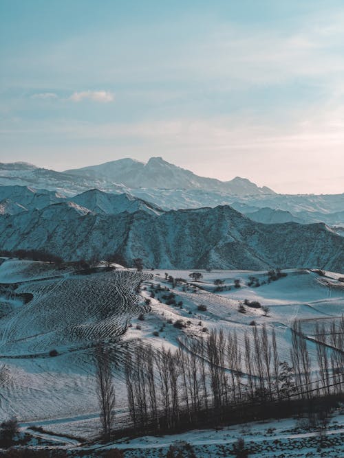 Beautiful Snow Covered Mountain Landscape