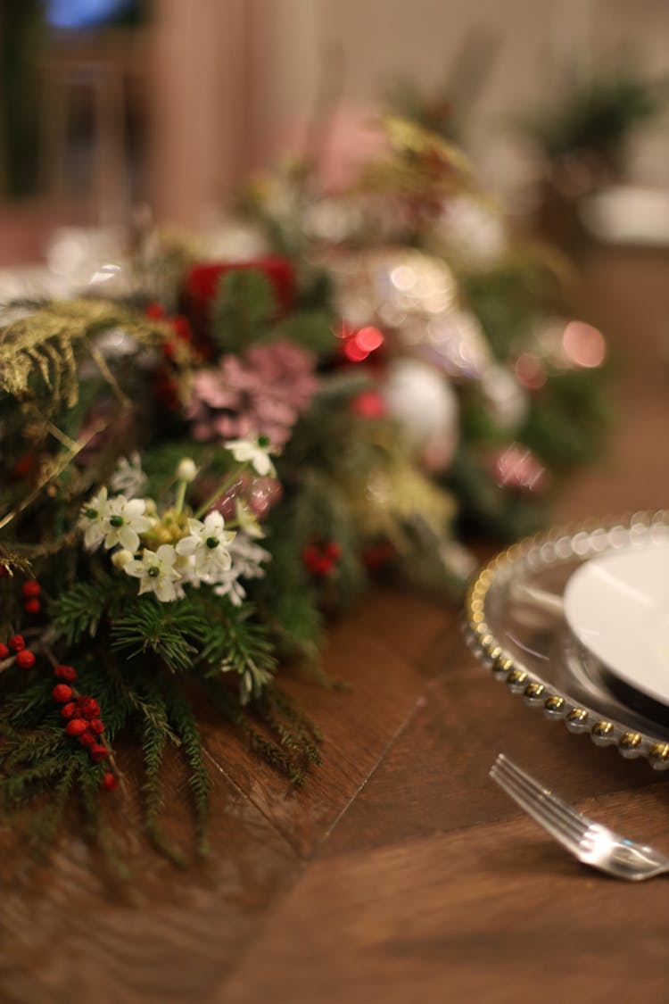 Christmas Decoration On Table