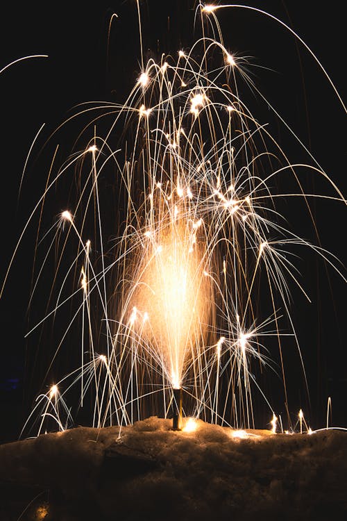 Free Fireworks at Night Stock Photo