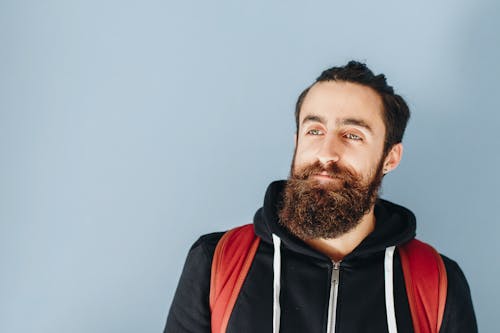 Man In Black Zip Up Hoodie