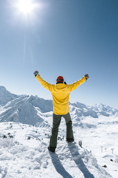Free stock photo of elbrus, mountains, skier