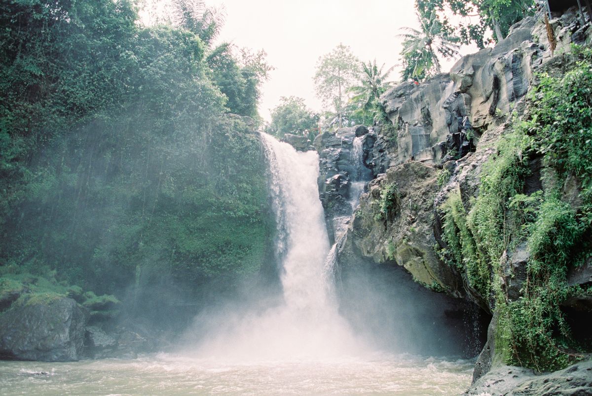 Waterfall in the Bali jungle