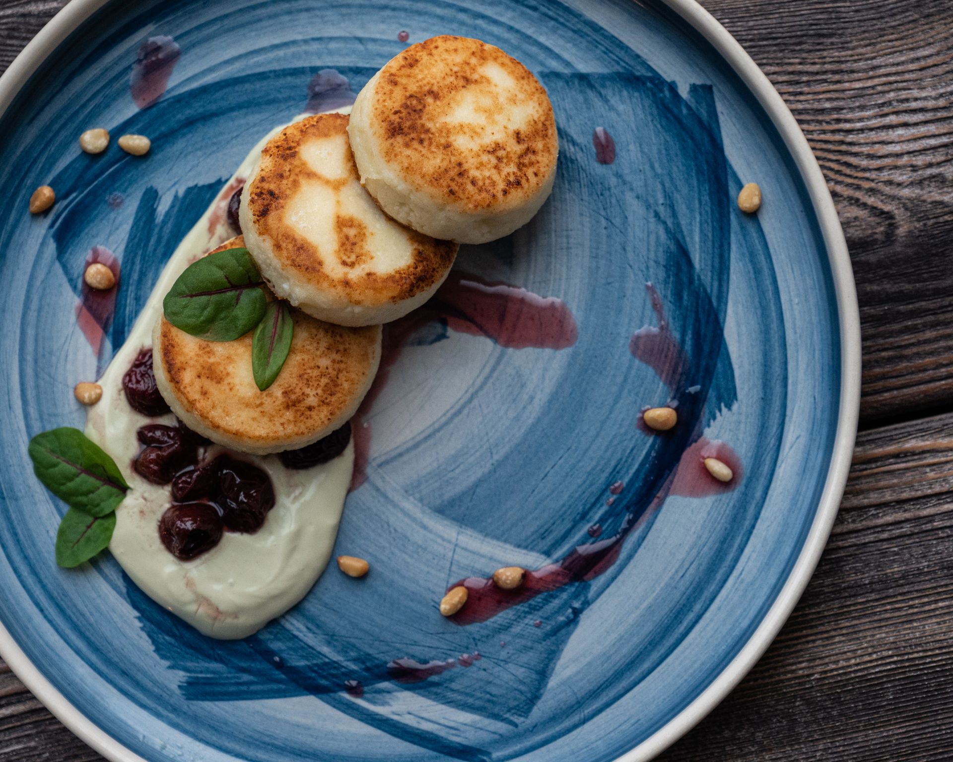 Directly Above View of Cheese Food on Plate
