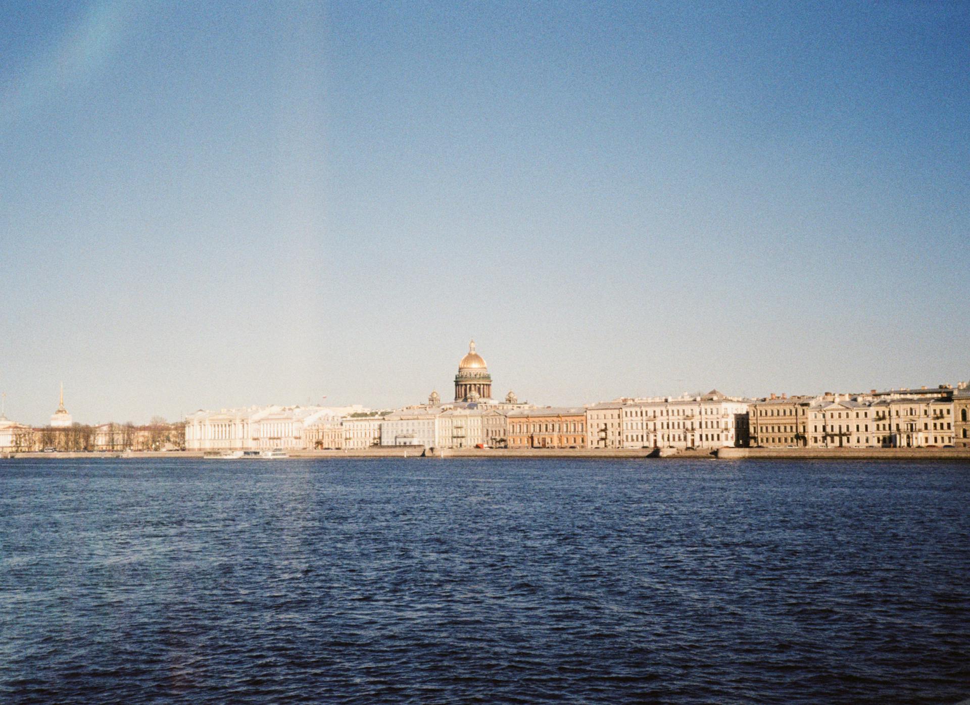 St. Petersburg Skyline and the Neva River