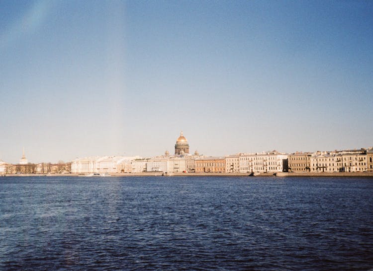 St. Petersburg Skyline And The Neva River 