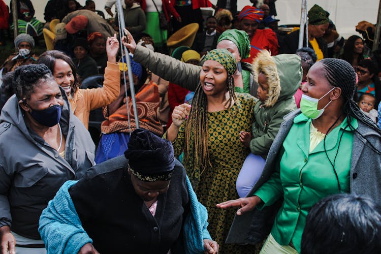 Crowd On The Street During A Rally