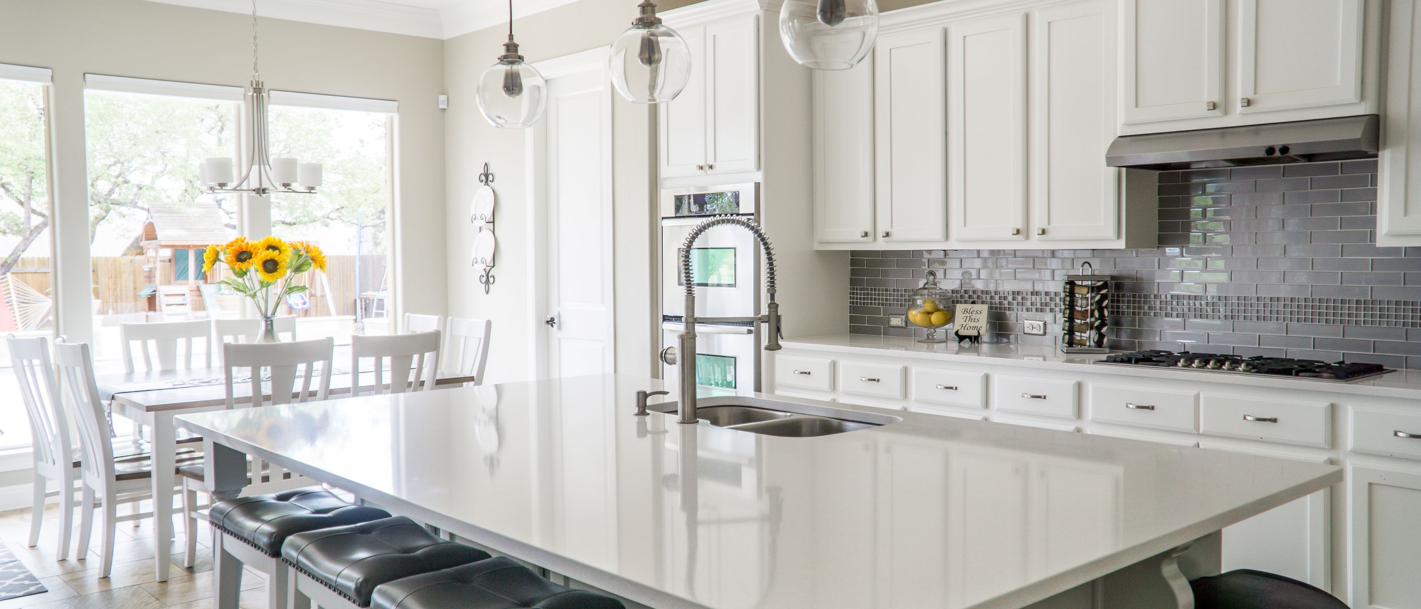 Kitchen Spraying in Oval — dust sheets down and the room fully protected