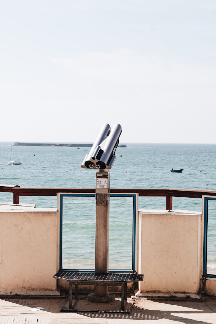 Binoculars For Observation On The Pier 