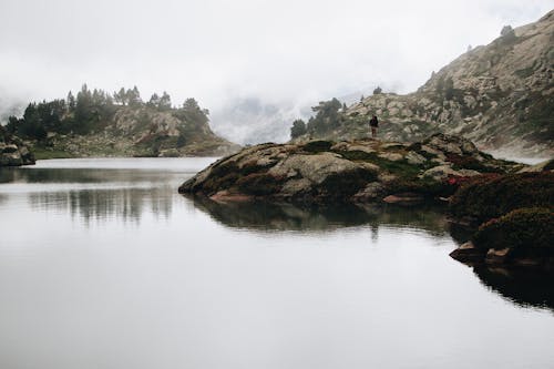 Fog Over a Mountain Lake 