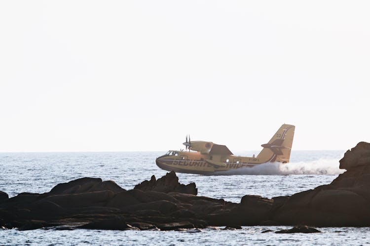 Seaplane While Landing