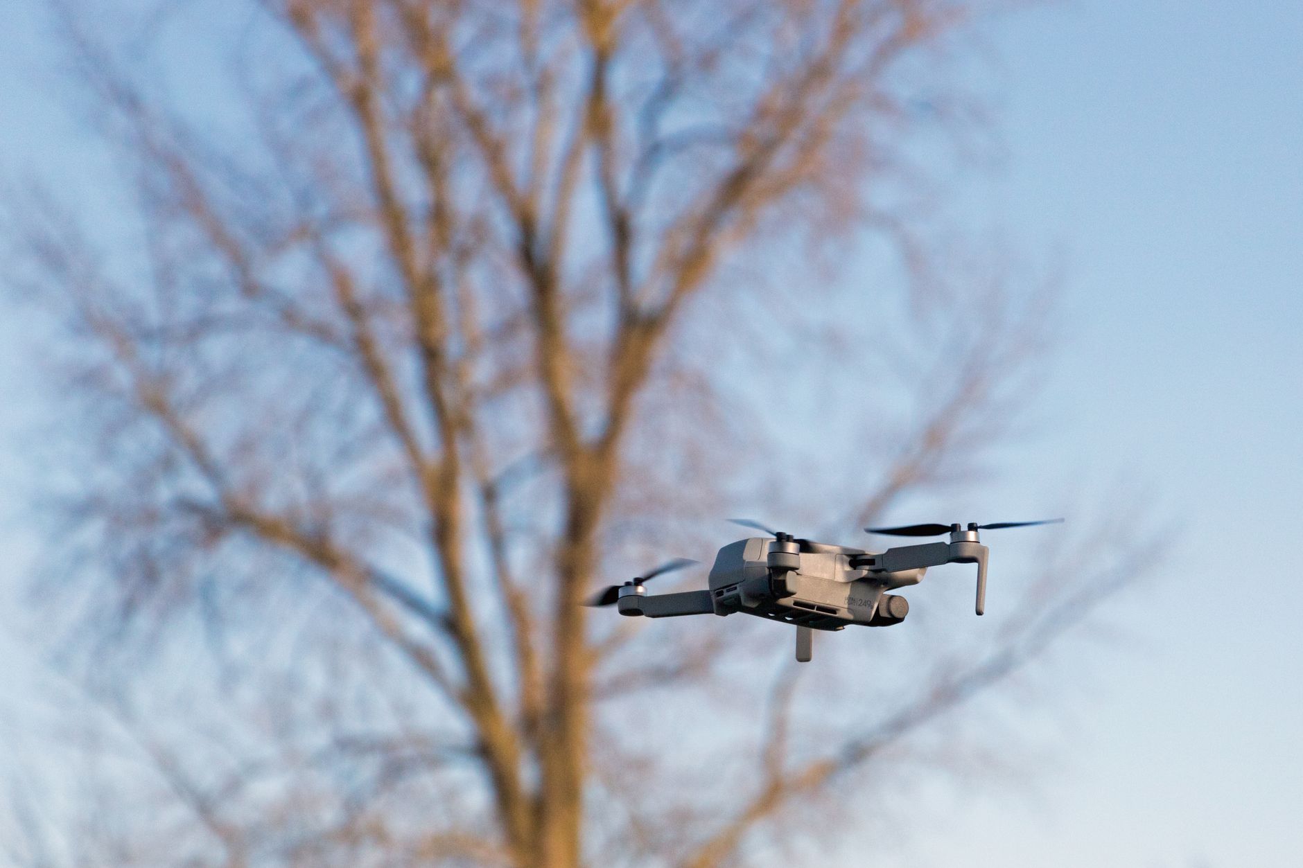DJI drone flying aerial photography