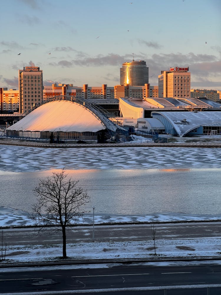 City Skyline View During Winter