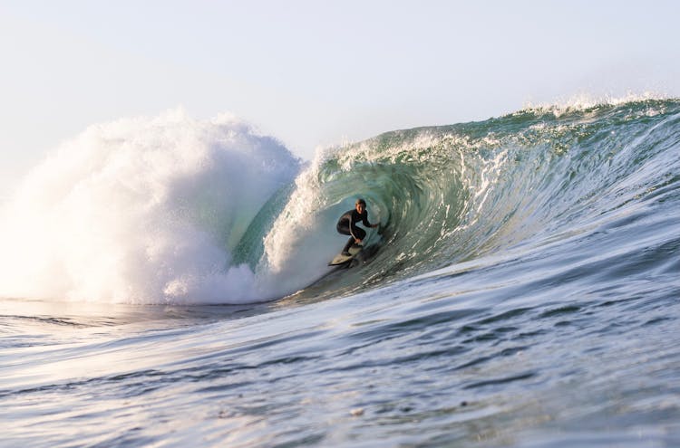 A Man Surfing 