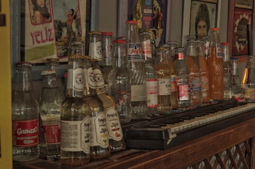 Beer Bottles in a Bar
