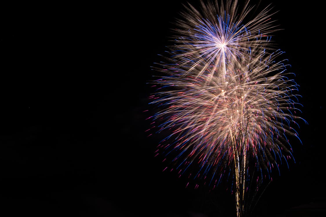 Colorful Fireworks in the Night Sky