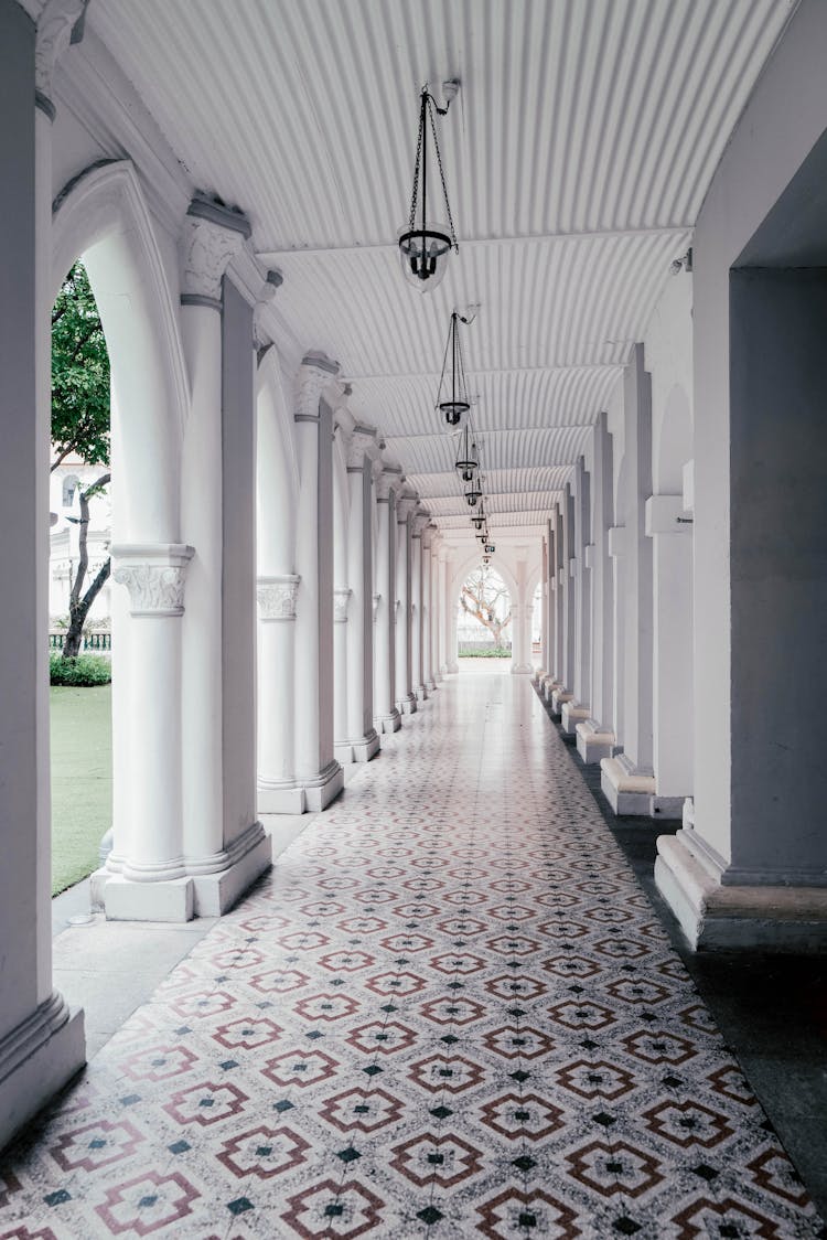 A Long White Empty Hallway