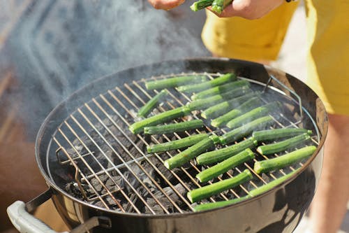 Close up of Vegetables on Barbecue
