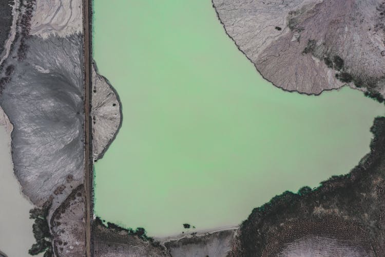 Aerial View Of A Lake 