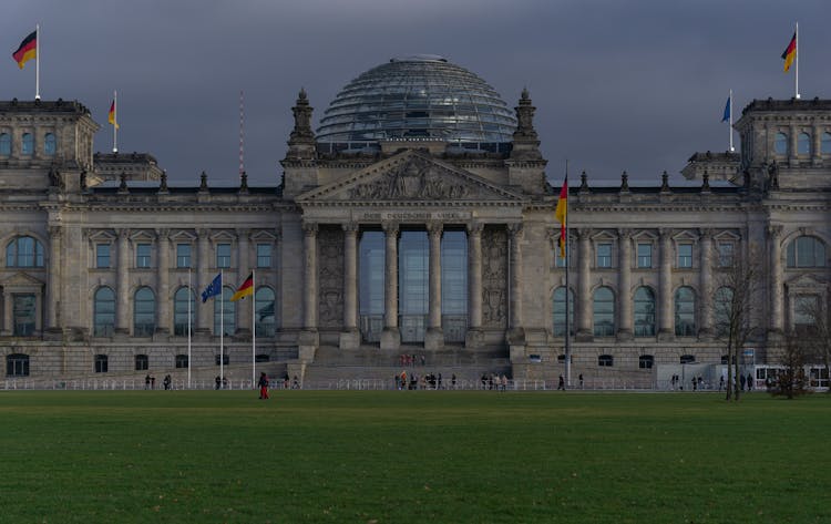 Facade Of Berlin Reichstag Building