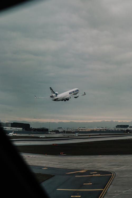 Photo of an Airplane Taking Off
