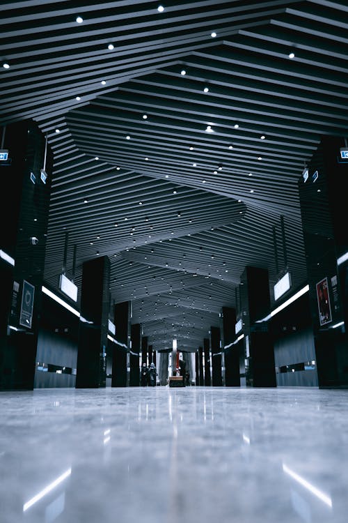 Modern Hallway in Aminevskaya Station, Moscow, Russia 