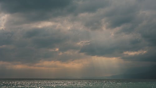 Scenic View of a Placid Sea during Sunset