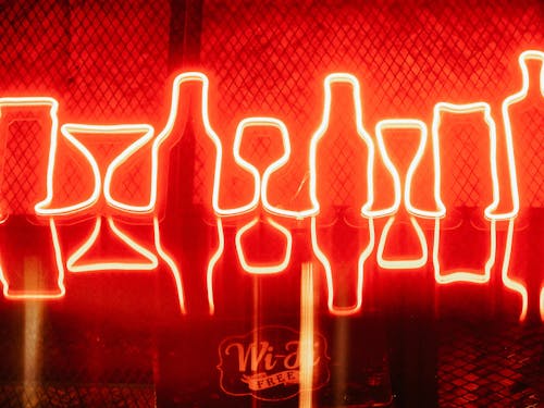 Free stock photo of alcoholic drink, bar, neon