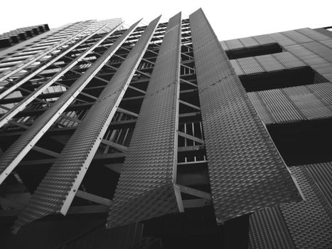 Low Angle View of a Metal Facade 