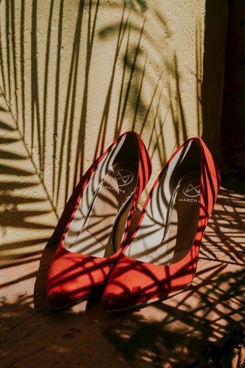 Close-Up Shot of Red Heels