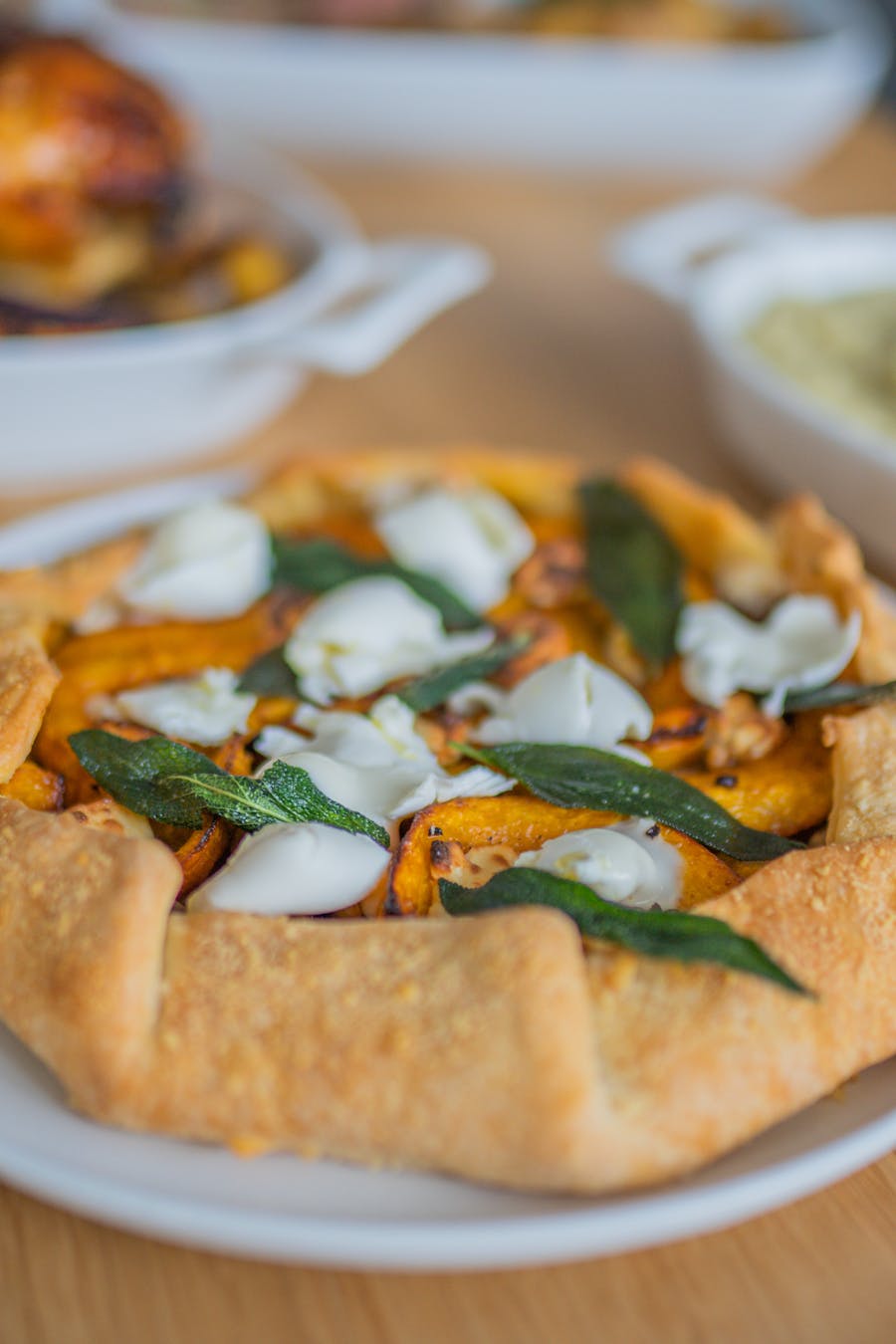 calabaza asada con queso azul