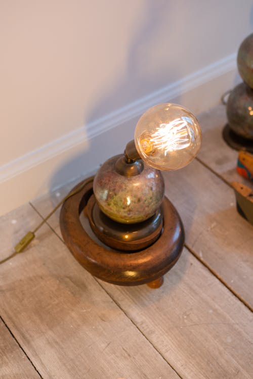 Close-Up Shot of a Lighted Light Bulb