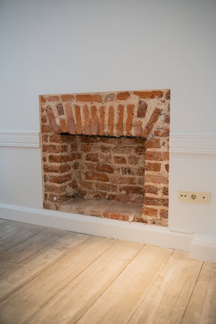 Fireplace In A Domestic Room 