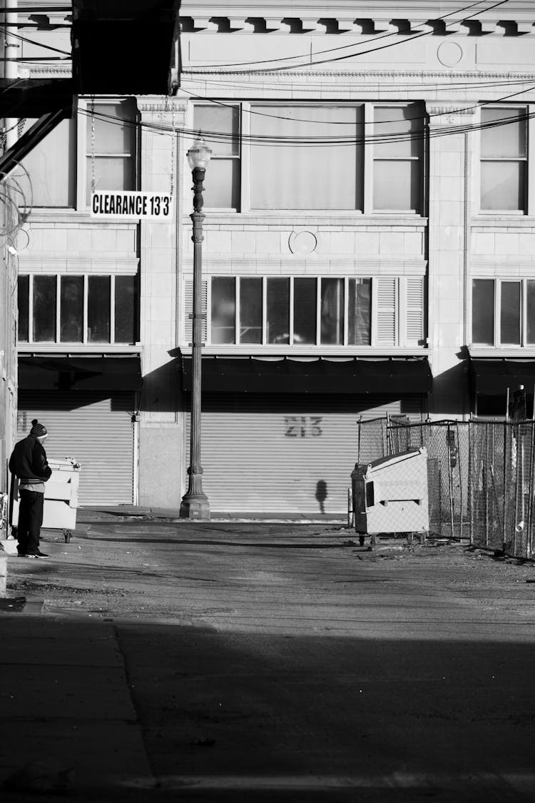 Warehouse In Black And White